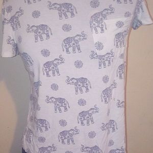 XS Elephant Print Top from Hollister